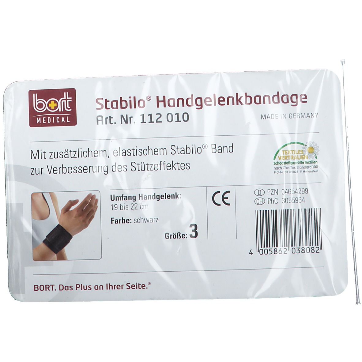 BORT Stabilo® bandage pour poignet taille 3 noir - 1 pièce