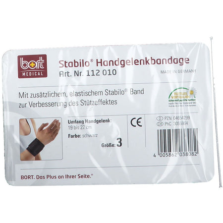 BORT Stabilo® bandage pour poignet taille 3 noir - 1 pièce
