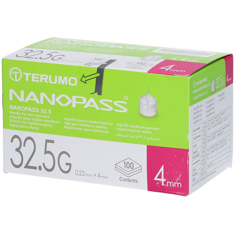 TERUMO NANOPASS 32,5 aiguille pour stylo 0,22x4 mm