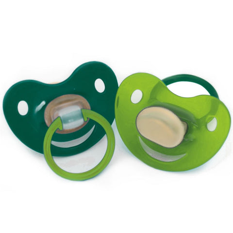 Baby-Frank® sucette cerise latex 0-6 mois verte (2 pièces)