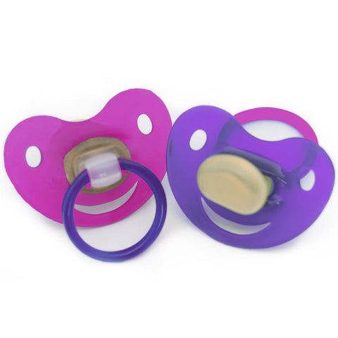 Büttner-Frank cherry latex pacifier 6-18 months bicolored pink (2 pieces)
