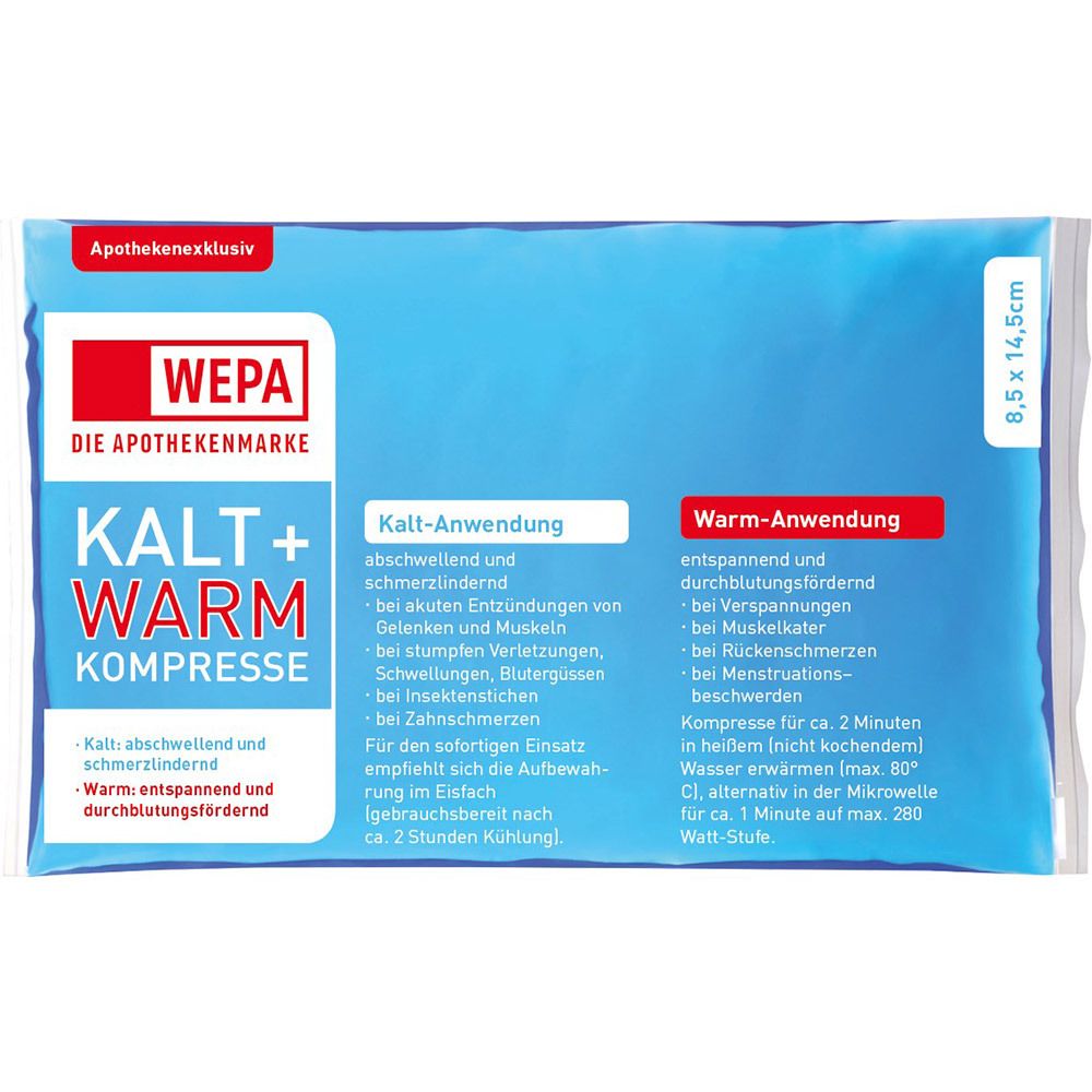 WEPA Compresse chaude et froide 8,5 x 14,5 cm