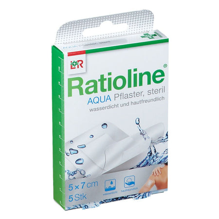 Ratioline aqua pansement de douche Plus 5 x 7 cm (5 pièces)