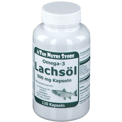 The Nutri Store Omega-3 Lachsöl 500 mg Kapseln (120 Stück)
