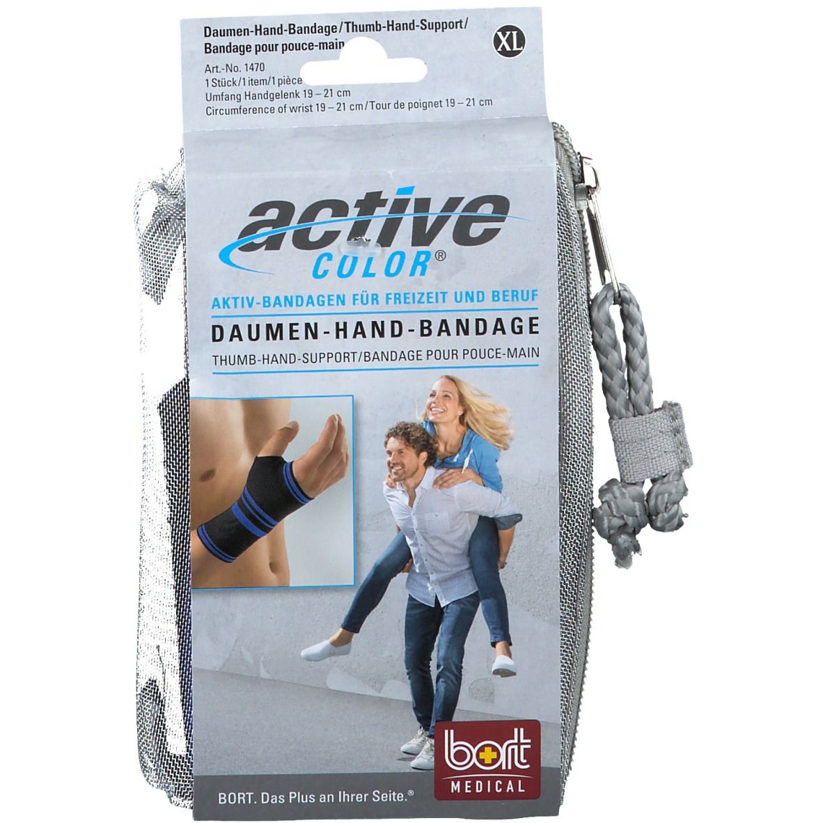 BORT ActiveColor® bandage main-pouce taille XL noir (1 pièce)