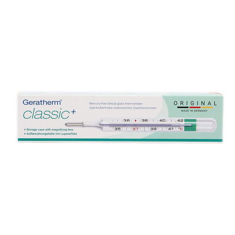 Geratherm classic+ Glasthermometer mit Aufbewahrungshülle (1 Stück)