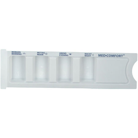 Dispensateur de médicaments avec barre coulissante 4 compartiments (1 pièce)