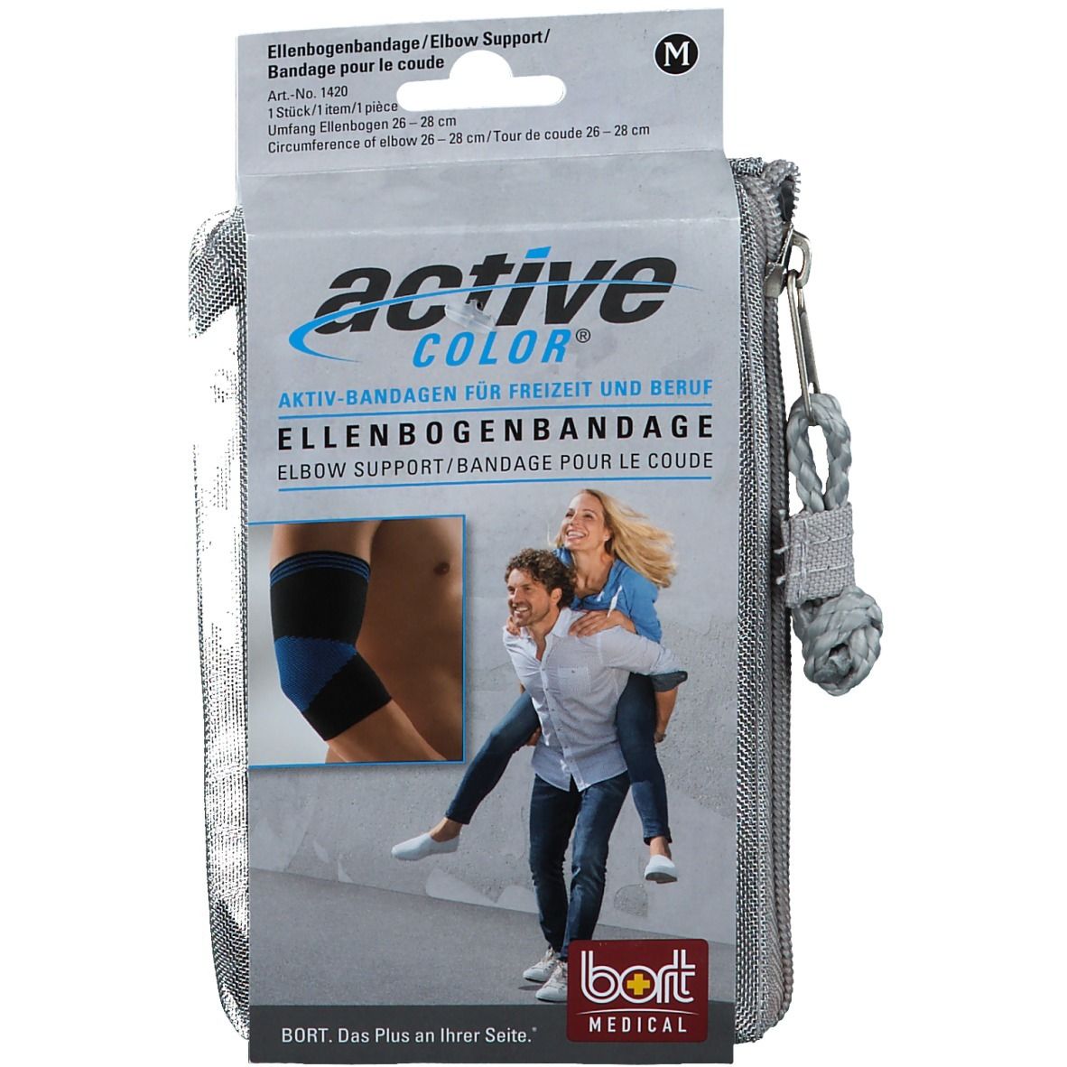 BORT ActiveColor® bandage coude taille M noir (1 pièce)