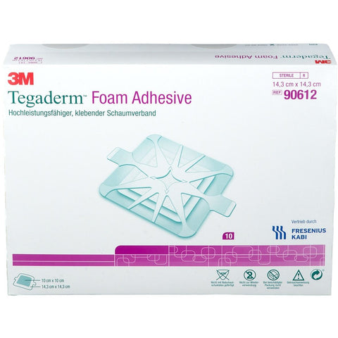 Tegaderm mousse adhésive 14,3 x 14,3 cm (10 pièces)