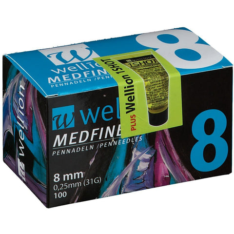 Wellion Medfine plus Pen-Nadeln 8 mm (100 Stück)