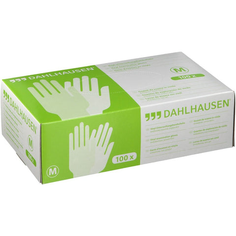 Dahlhausen Gants en vinyle non poudrés, taille M (100 pièces)