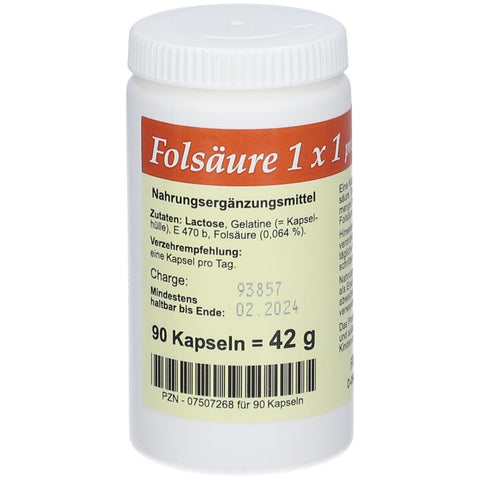 Folsäure 1x 1 täglich (90 Kapseln)