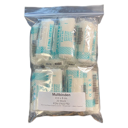Bandes de gaze 8 cm x 4 m (20 pièces)