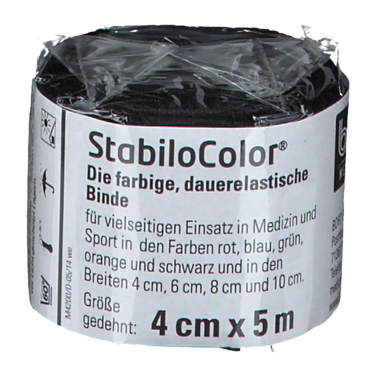 BORT StabiloColor® bande 4 cm noir (1 pièce)