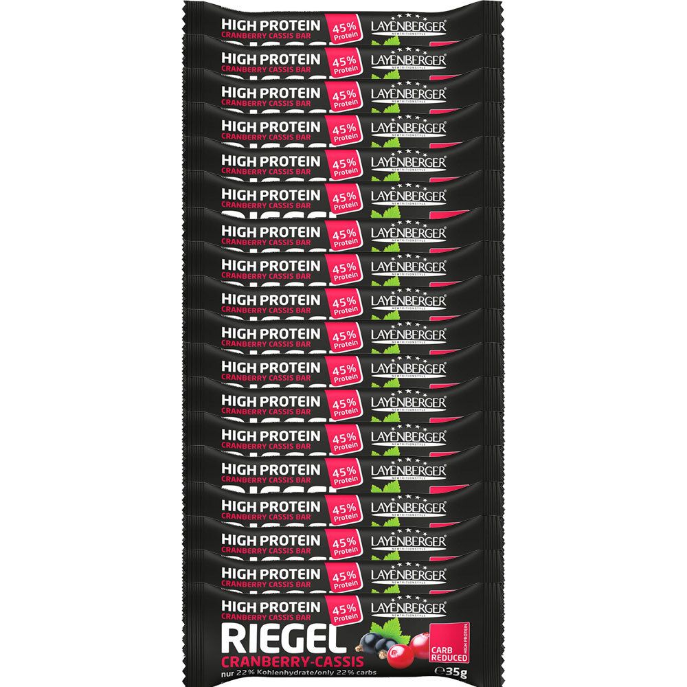 Layenberger Barre protéinée Cranberry-Cassis (18 x 35 g)