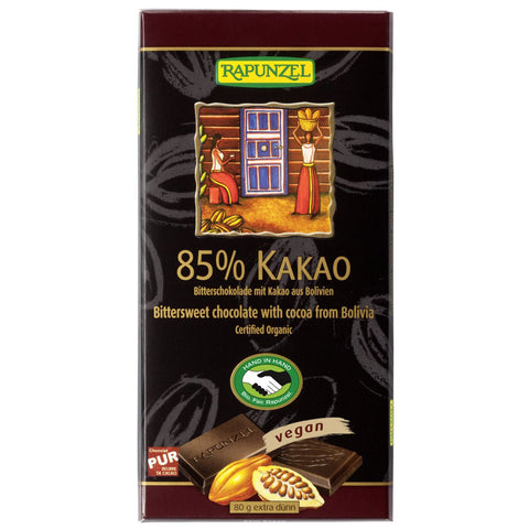 RAPUNZEL Bio chocolat noir 85 % cacao (80 g)