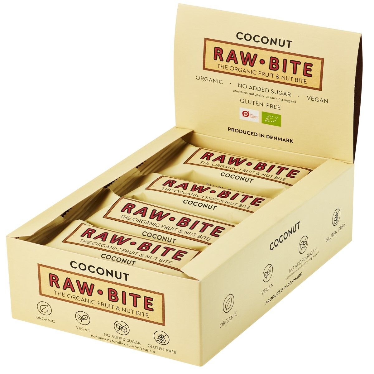 RAWBITE barre aux fruits et noix à la noix de coco (12x50 g)
