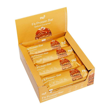 nu3 Fit Protein Bar, Caramel salé — 12x55 g