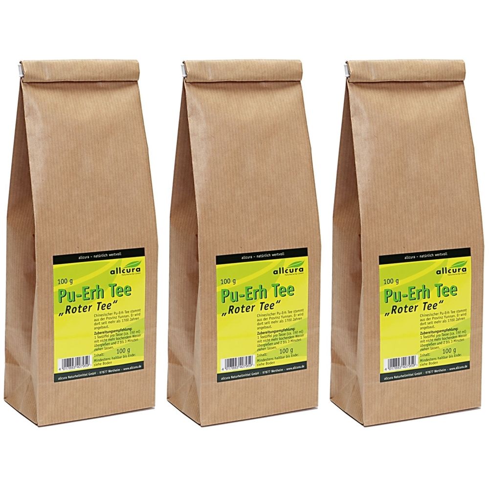 allcura Pu-Erh thé rouge (3x100 g)