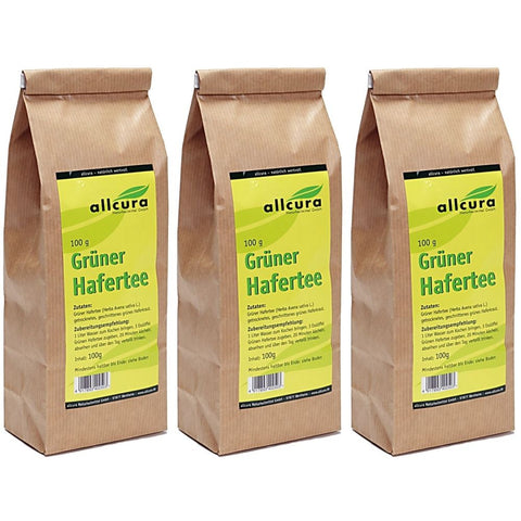 allcura thé d'avoine verte (3 x 100 g)