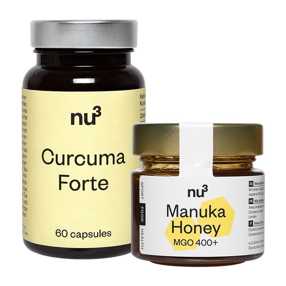 nu3 Miel de Manuka MGO 400 + nu3 Premium Curcuma Forte
