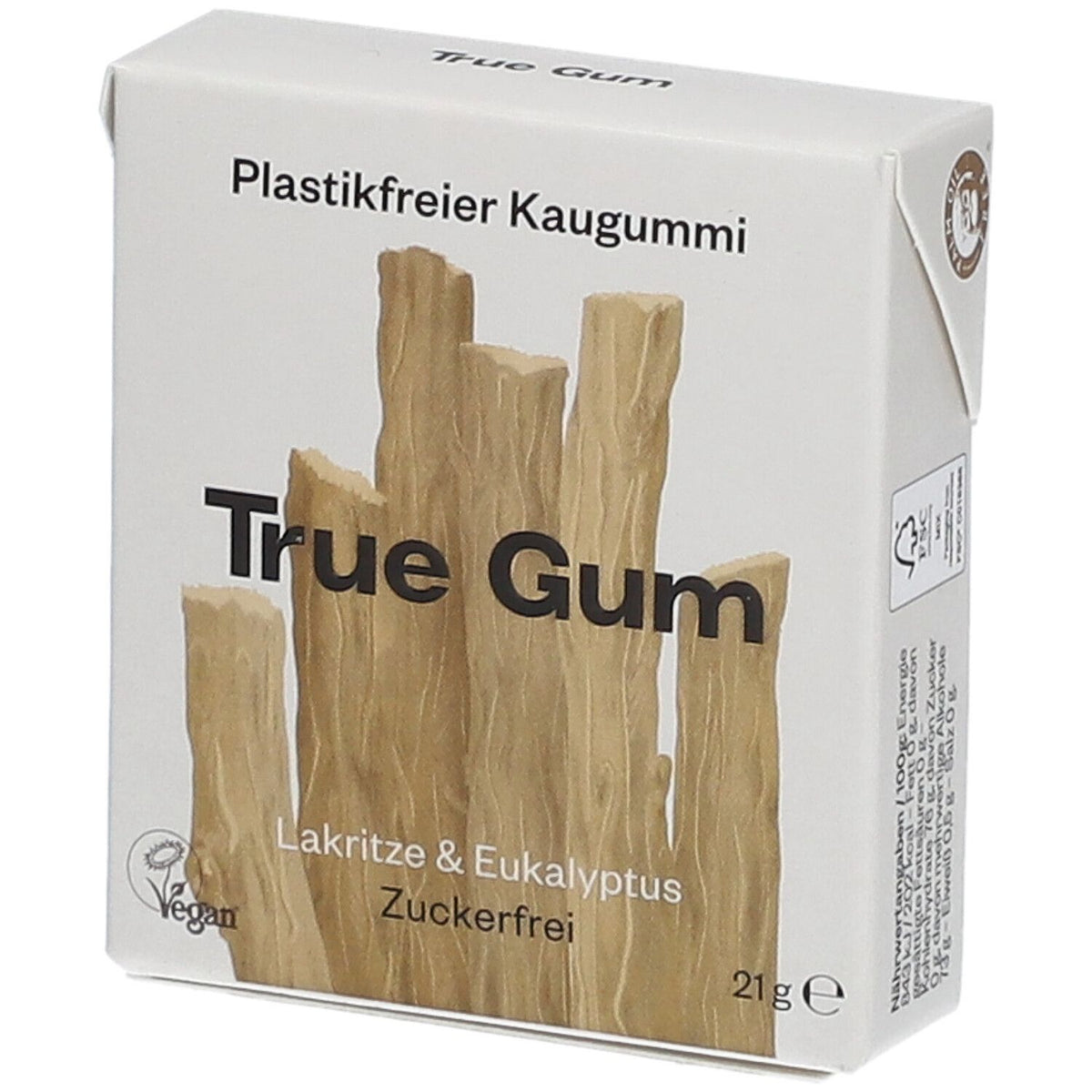 True Gum goût réglisse et eucalyptus (21 g)