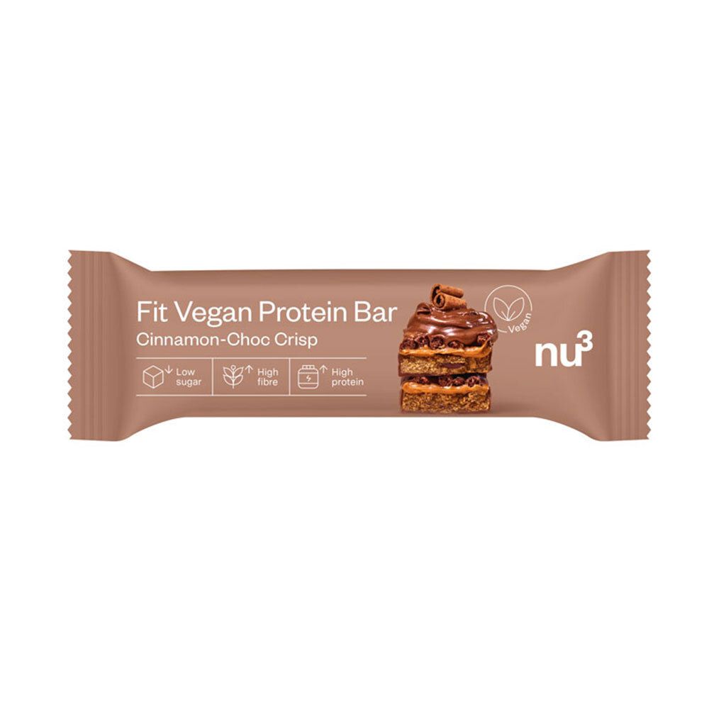 nu3 Fit Vegan Protein Bar Cinnamon-Choc Crisp (50 g)