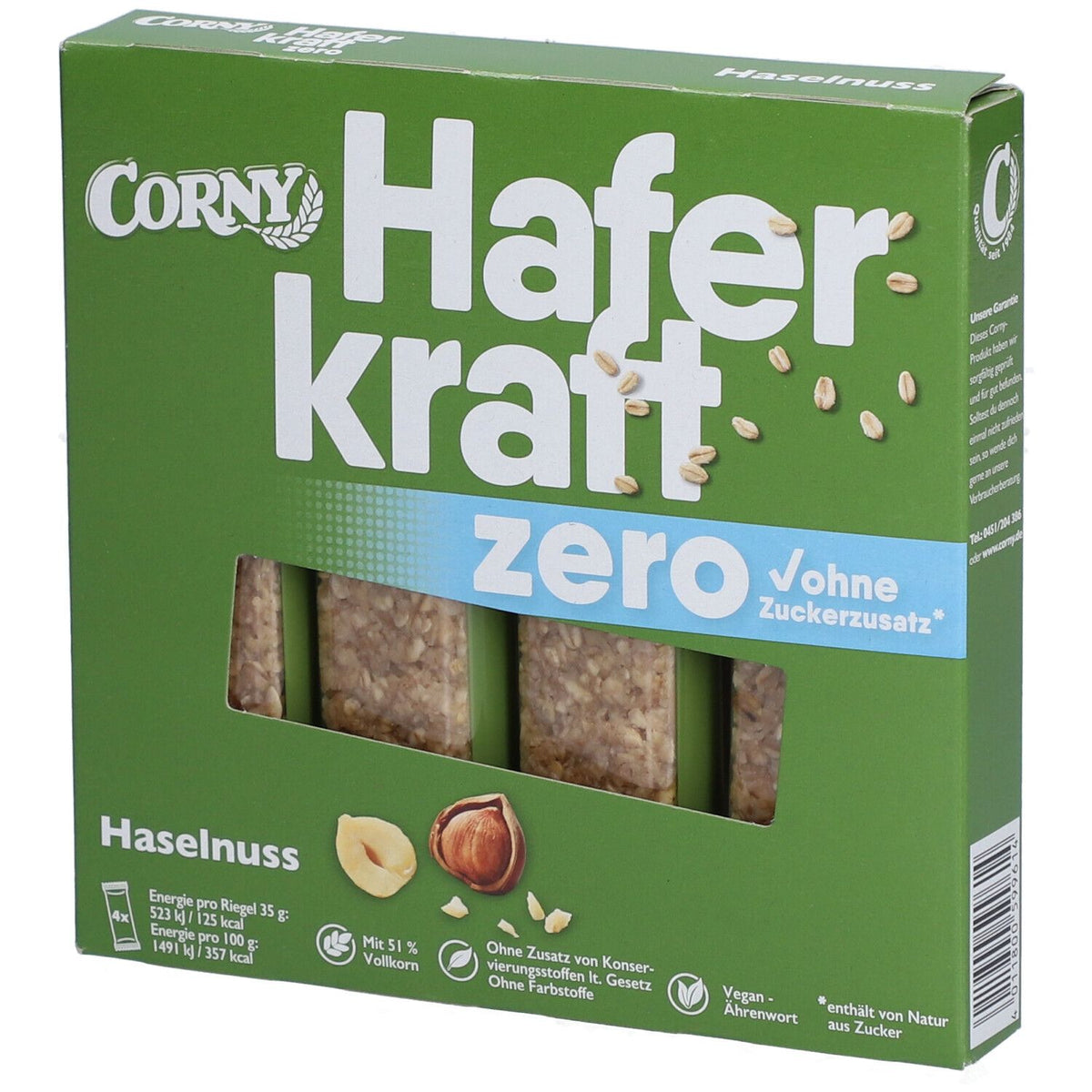 CORNY Haferkraft zero noisette (4 pièces)