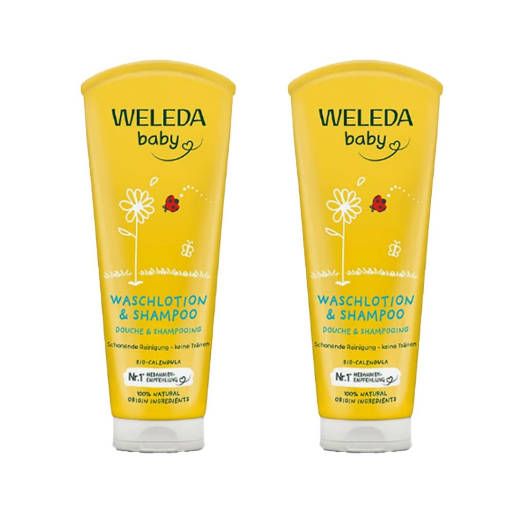 Weleda Baby lotion lavante et shampoing Calendula (2x200 ml)