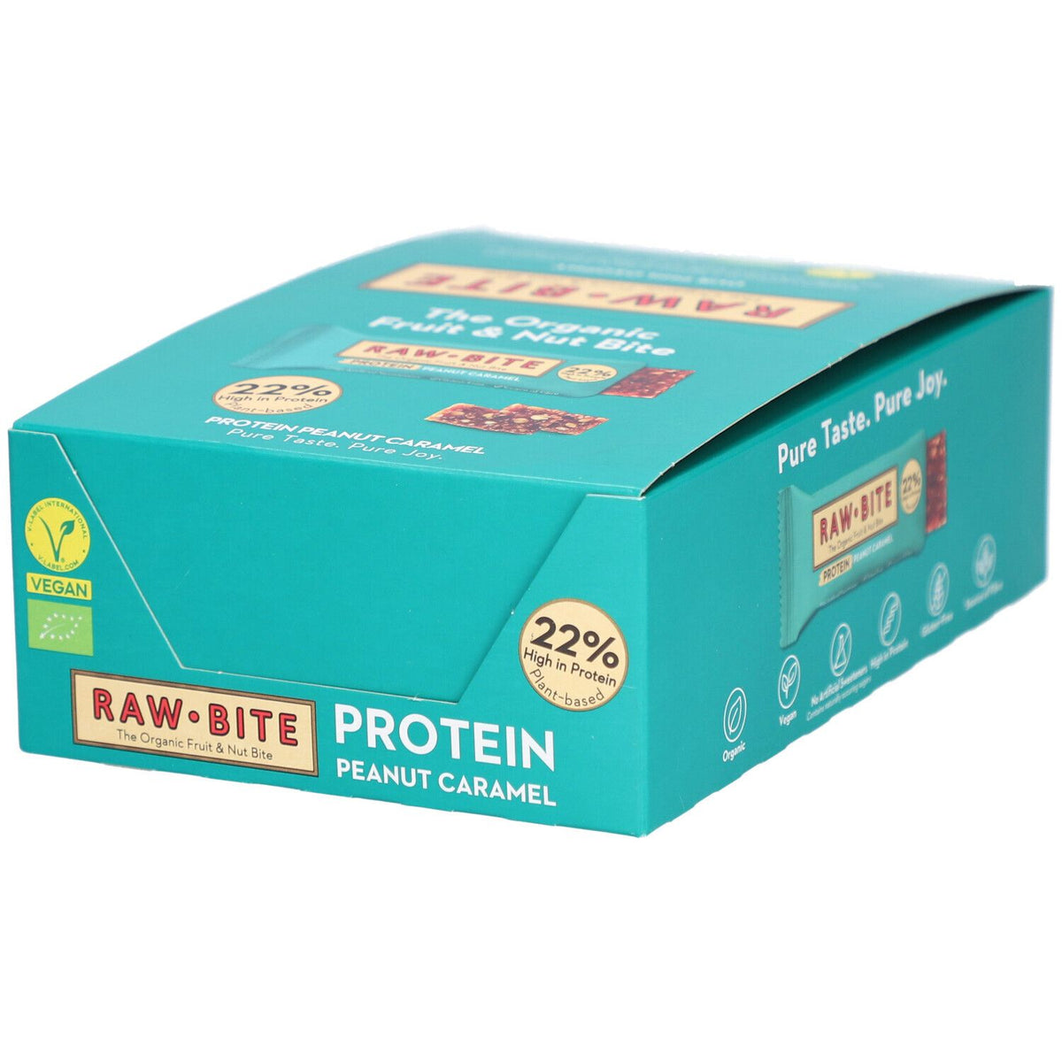 RAWBITE Protéine Cacahuète Caramel (12x45 g)