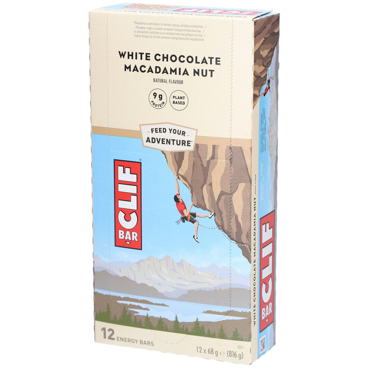 CLIF Barres énergétiques au chocolat blanc et noix de macadamia (12 x 68 g)