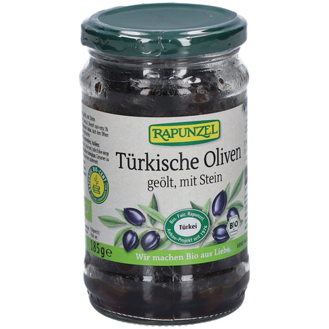Rapunzel Pitted Black Olives in Oil (2 x 185 g)