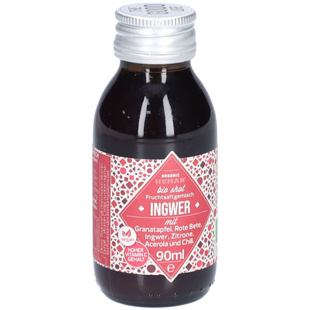 Organic Human bio shot mélange de jus de fruits au gingembre (90 ml)