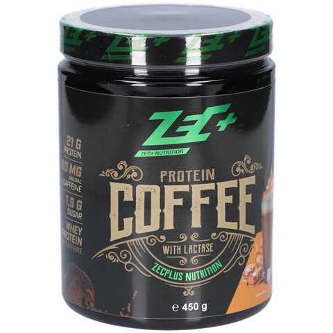 ZEC+ Protein Coffee Salted Caramel – poudre de protéines avec caféine (450 g)