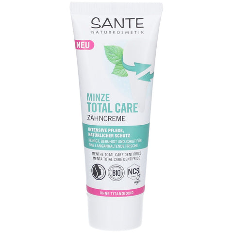 SANTE® Total Care Zahncreme Minze mit Fluorid – natürliche Frische (3x75 ml)