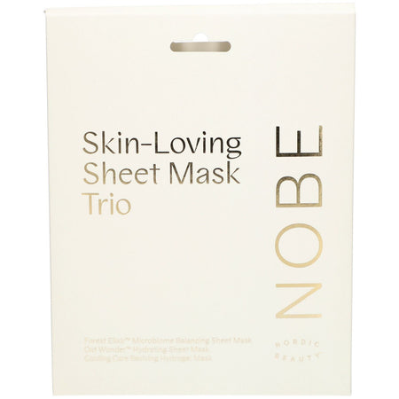 NOBE® Trio de masques en tissu doux pour la peau – masques visage hydratants (1 pièce)