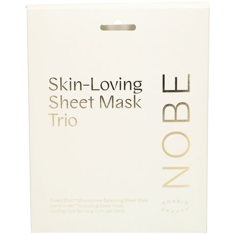 NOBE® Trio de masques en tissu doux pour la peau – masques visage hydratants (1 pièce)