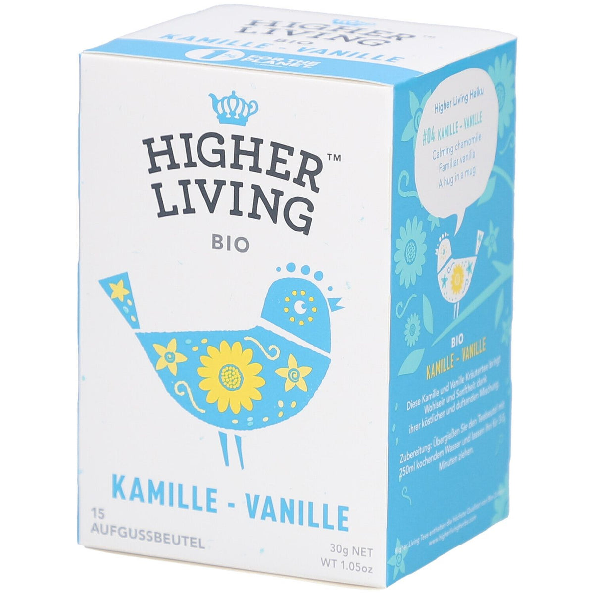 Higher Living™ Bio thé camomille-vanille (30 g)