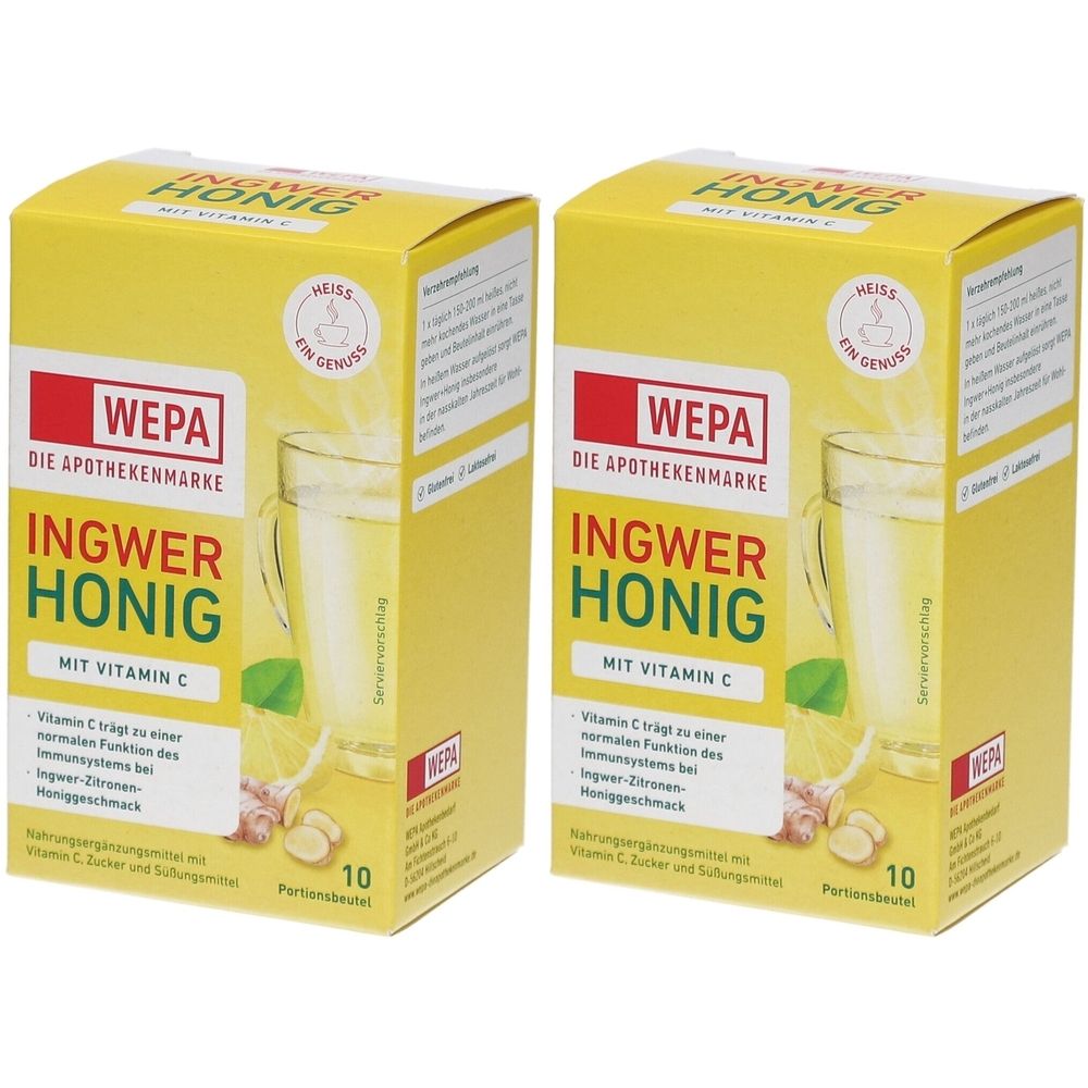 WEPA Gingembre+Miel+Vitamine C poudre (2x10x10 g)