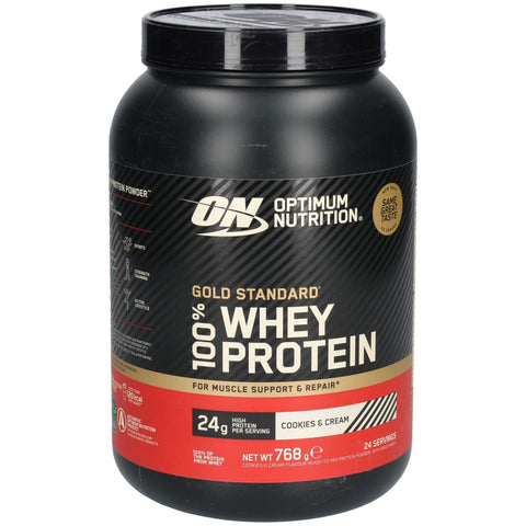 Optimum Nutrition Gold Standard 100% Whey Protein poudre Cookie Cream (768 g)