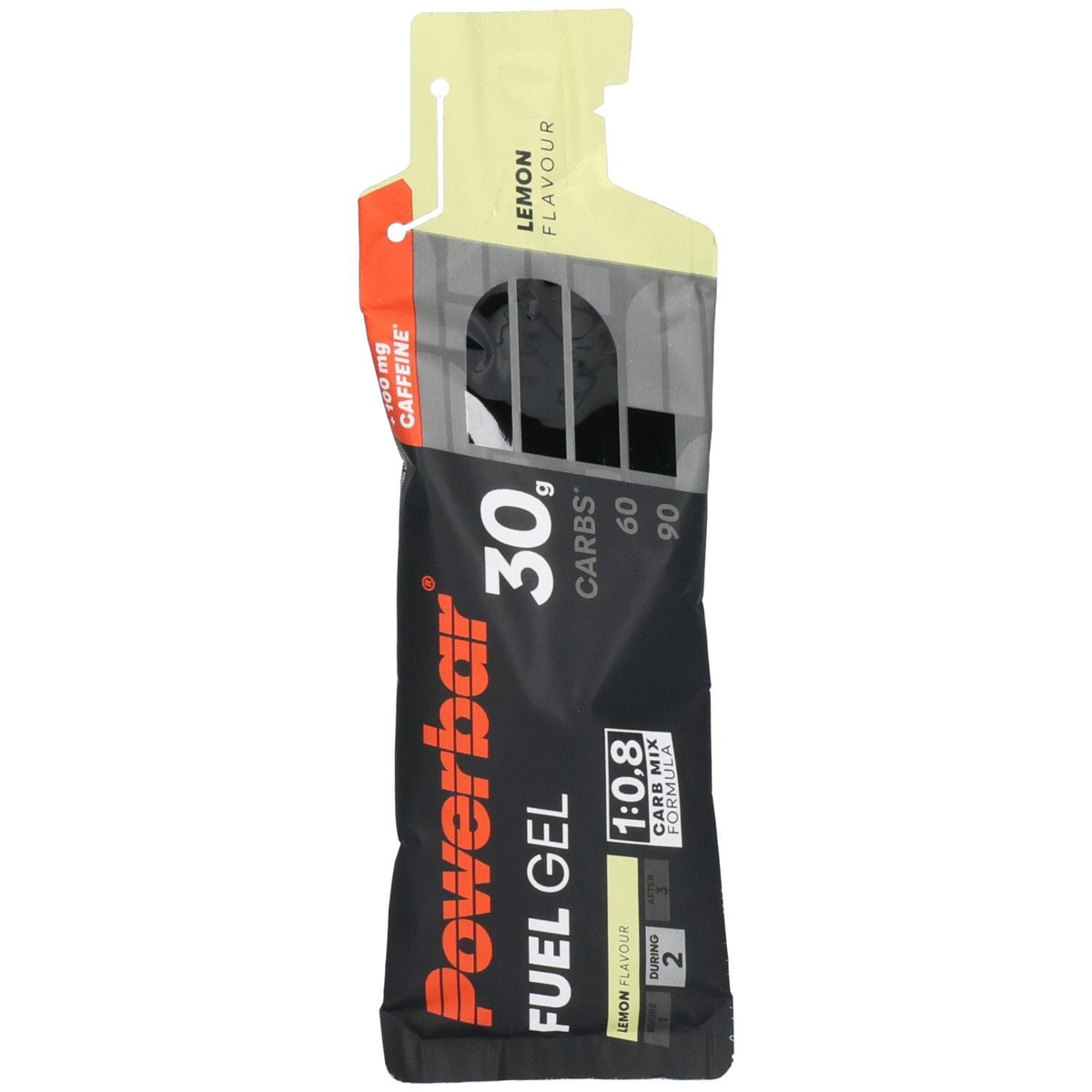 PowerBar Fuel 30 Gel de glucides Black Line citron 100 mg caféine (12x50 ml)