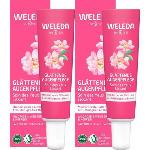 Weleda Glättende Augenpflege mit Wildrose und weißem Tee mit Anti-Müdigkeitsformel (2x12 ml)