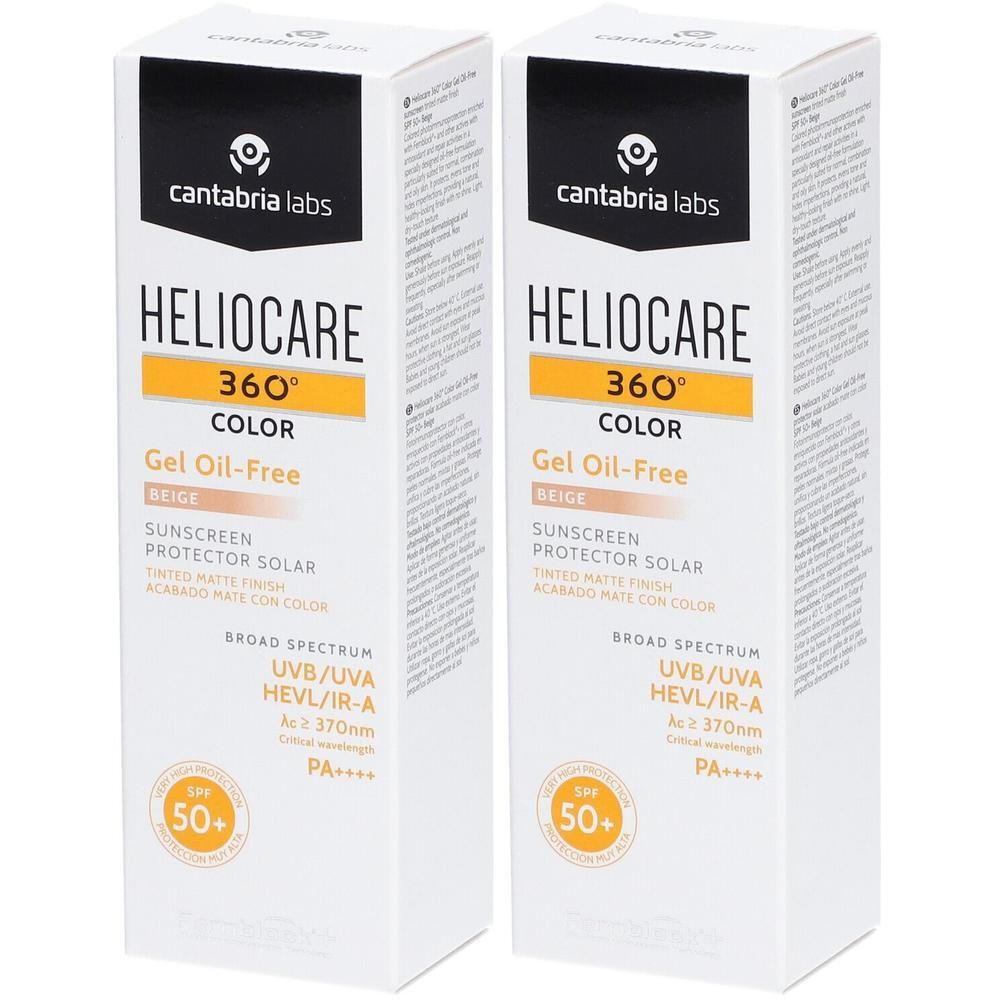 Heliocare Gel sans huile teinté beige (2x50 ml)