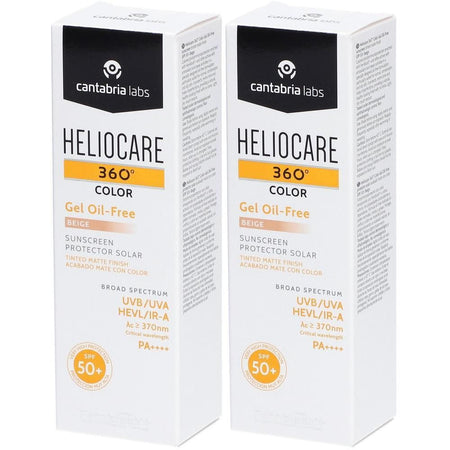 Heliocare Gel sans huile teinté beige (2x50 ml)