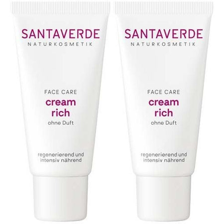 Santaverde Aloe Vera crème riche sans parfum (2x30 ml)