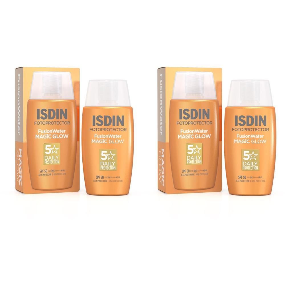 ISDIN FusionWater MAGIC Glow crème solaire SPF 50 (2x50 ml)