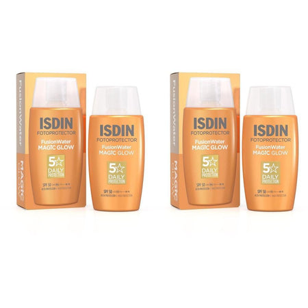 ISDIN FusionWater MAGIC Glow crème solaire SPF 50 (2x50 ml)