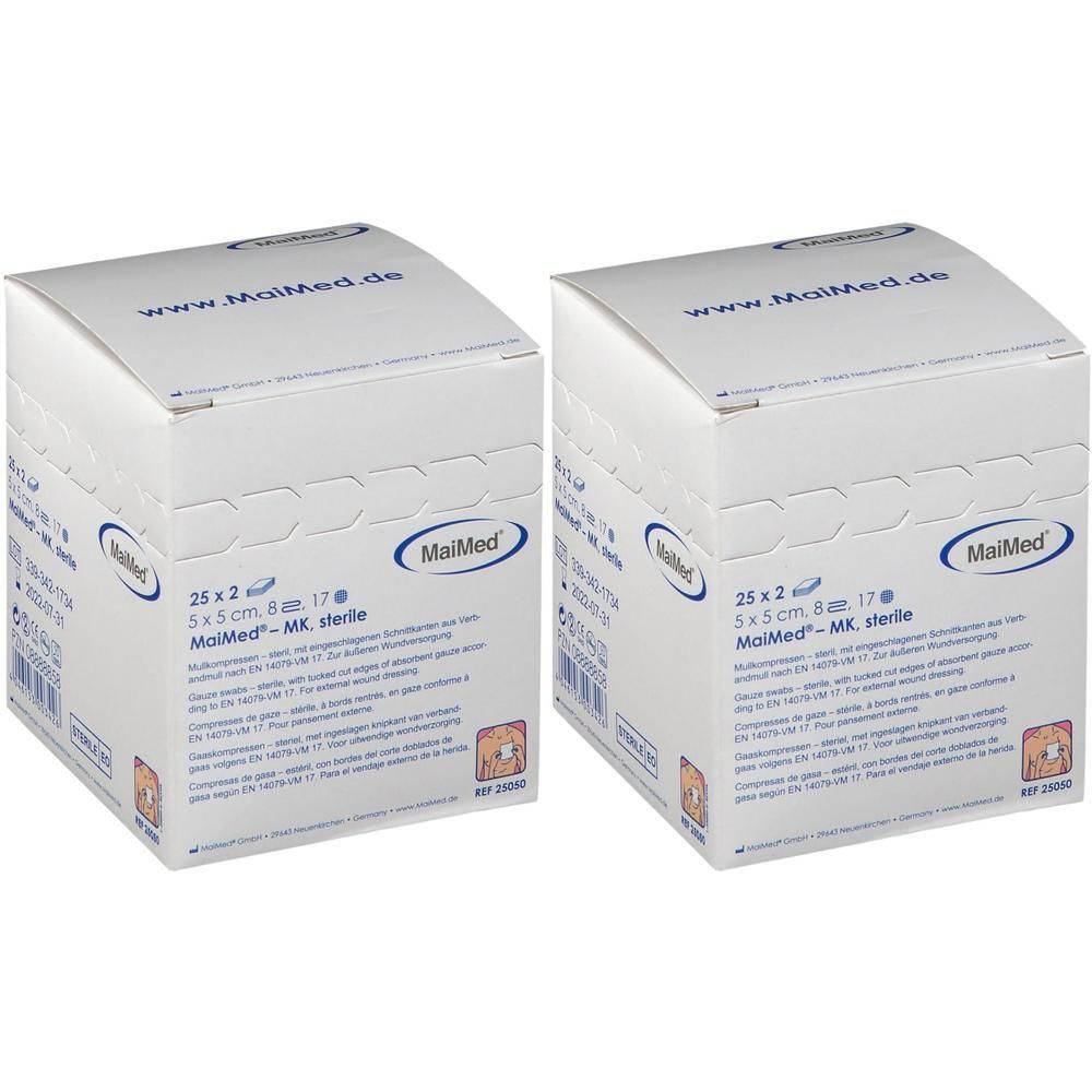 MaiMed® MK stérile 5 x 5 cm (2x25x2 pièces)