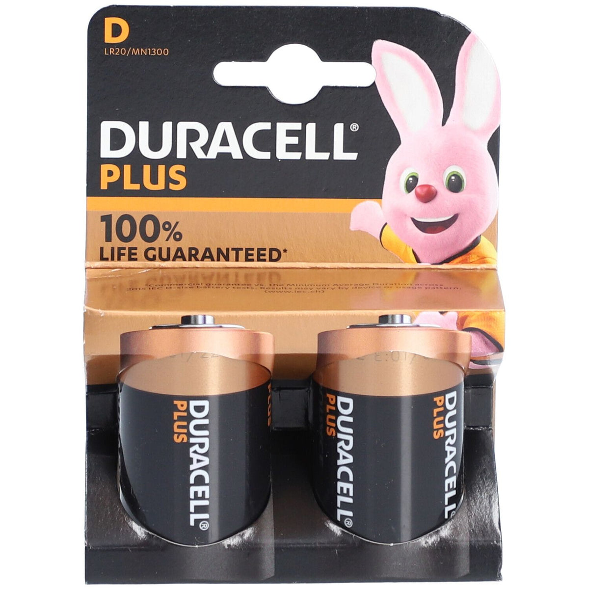 Duracell Plus D2 piles alcalines (2 pièces)