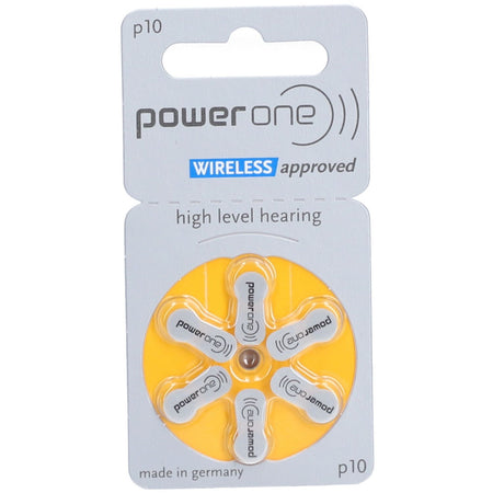 Power One P10 piles pour appareils auditifs (6 pièces)